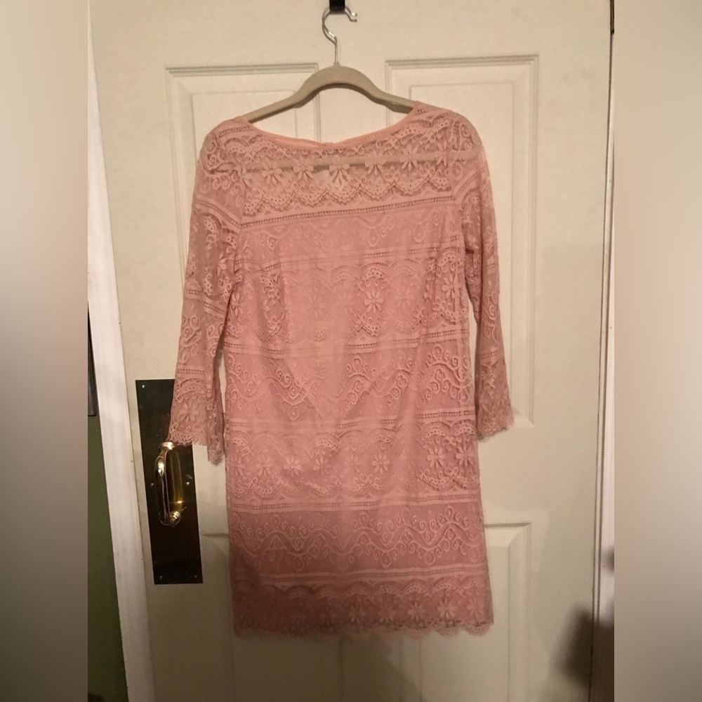 Elegant Pink Lace Dress NWT Max Studio Small